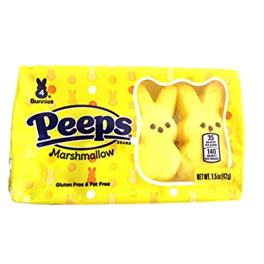 Peeps Marshmallow Yellow Bunnies 4pc
