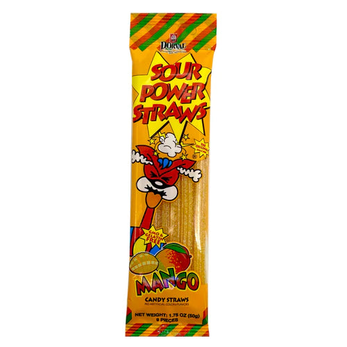 Sour Power Straws Mango 50g * 24