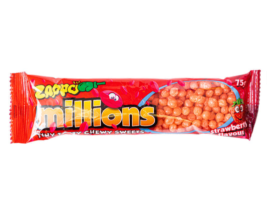 Zappo Strawberry Millions Tiny Chewy Sweets 75g * 24