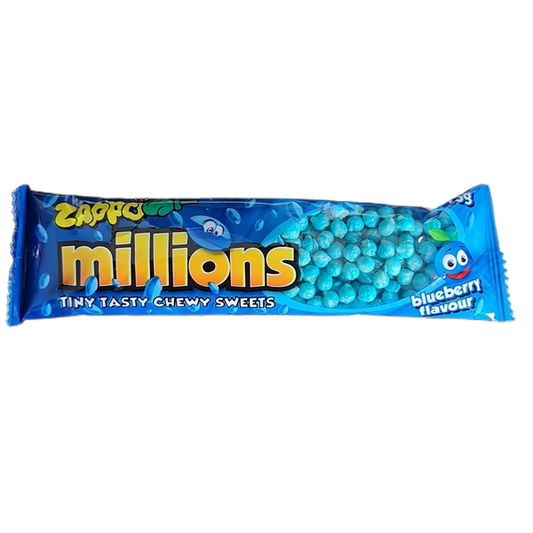 Zappo Blueberry Millions Tiny Chewy Sweets 75g * 24