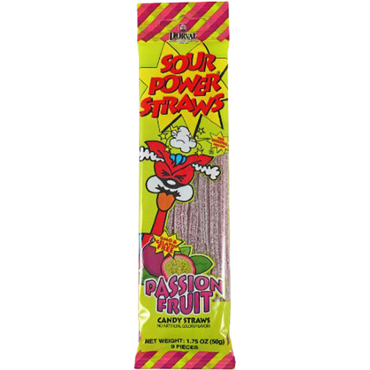 Sour Power Straws Passion Fruit 50g * 24