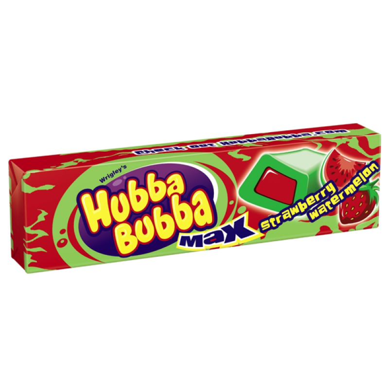 Hubba Bubba Max Straw Watermelon 40g *18