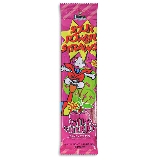 Sour Power Straws Wild Cherry 50g * 24
