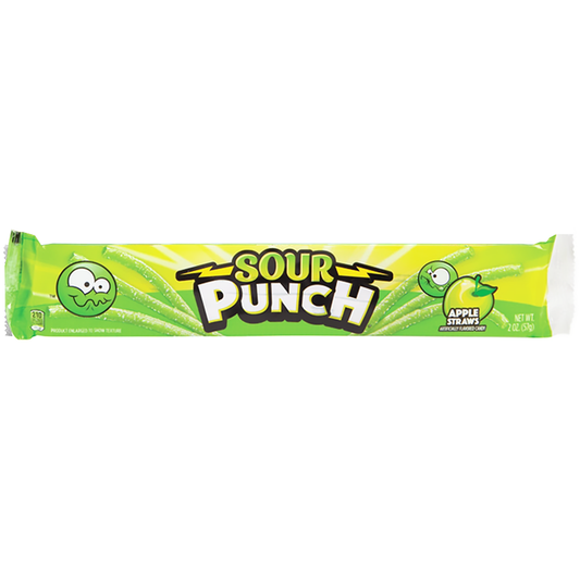 Sour Punch Straws Apple 57g *24