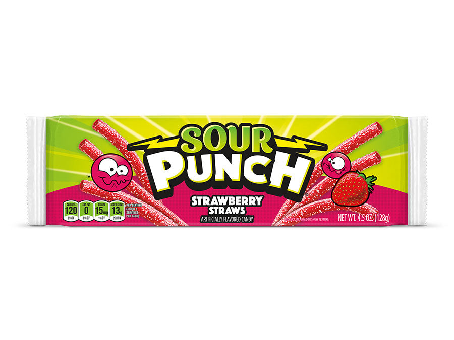 Sour Punch Straws Strawberry 57g * 24